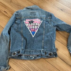 Levis Strauss Signature Womens Trucker Jacket Denim M Barley Hopsters Daddy Logo